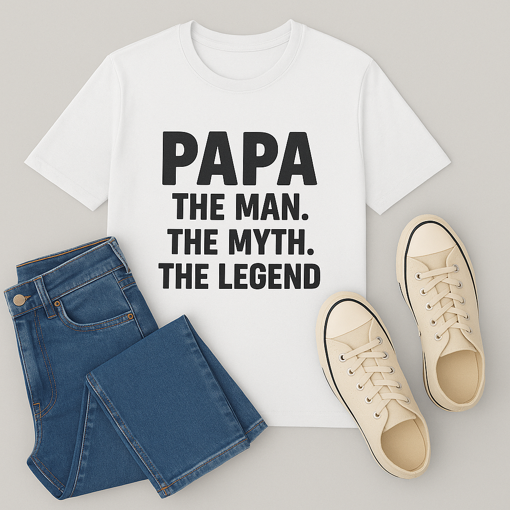 🧢 Papa The Man, The Myth, The Legend' Print | Perfect Gift for Father's Day