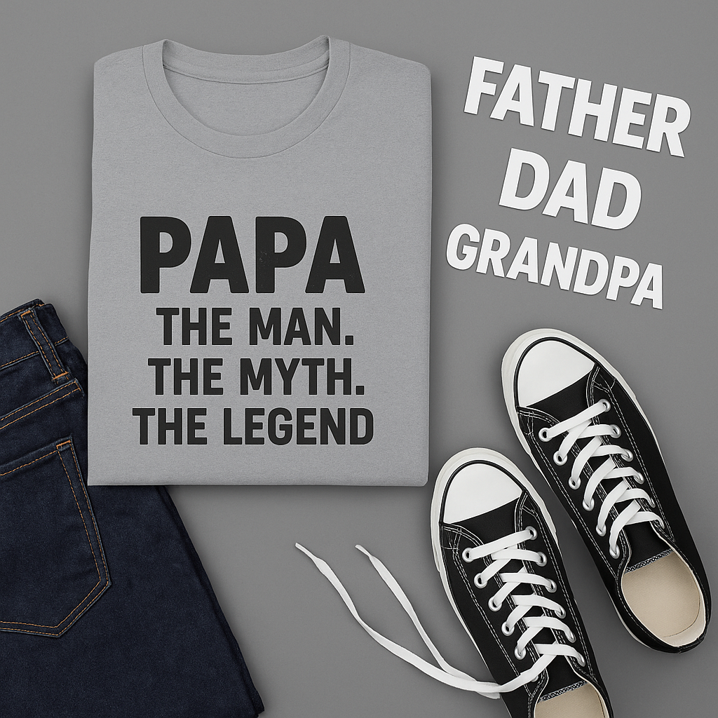 🧢 Papa The Man, The Myth, The Legend' Print | Perfect Gift for Father's Day