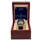 ⌚ Dad- Openwork Watch with Mahogany Luxury Box
