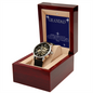 ⌚ Grandad - Openwork Watch with Mahogany Luxury LED Box