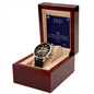 ⌚ Dad- Openwork Watch with Mahogany Luxury Box