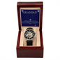 ⌚ Grandad - Openwork Watch with Mahogany Luxury LED Box