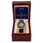 ⌚ Dad- Openwork Watch with Mahogany Luxury Box
