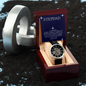 ⌚Stepdad- Openwork Watch with Mahogany Luxury LED Box