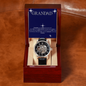 ⌚ Grandad - Openwork Watch with Mahogany Luxury LED Box