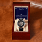 ⌚ Dad- Openwork Watch with Mahogany Luxury Box
