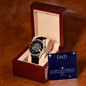 ⌚ Dad- Openwork Watch with Mahogany Luxury Box