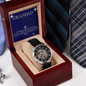 ⌚ Grandad - Openwork Watch with Mahogany Luxury LED Box