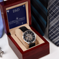 ⌚ Dad- Openwork Watch with Mahogany Luxury Box
