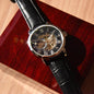 ⌚ Grandad - Openwork Watch with Mahogany Luxury LED Box