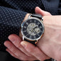 ⌚ Grandad - Openwork Watch with Mahogany Luxury LED Box