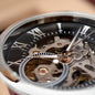 ⌚Stepdad- Openwork Watch with Mahogany Luxury LED Box