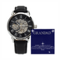 ⌚ Grandad - Openwork Watch with Mahogany Luxury LED Box