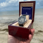 ⌚Stepdad- Openwork Watch with Mahogany Luxury LED Box