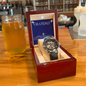 ⌚ Grandad - Openwork Watch with Mahogany Luxury LED Box