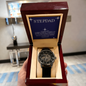 ⌚Stepdad- Openwork Watch with Mahogany Luxury LED Box