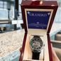 ⌚ Grandad - Openwork Watch with Mahogany Luxury LED Box
