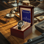 ⌚ Grandad - Openwork Watch with Mahogany Luxury LED Box