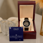 ⌚ Dad- Openwork Watch with Mahogany Luxury Box