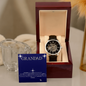 ⌚ Grandad - Openwork Watch with Mahogany Luxury LED Box