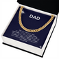 🧢Dad - Cuban Link Chain with Mahogany Luxury LED Box