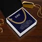 🧢Dad - Cuban Link Chain with Mahogany Luxury LED Box