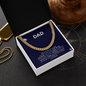🧢Dad - Cuban Link Chain with Mahogany Luxury LED Box