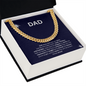 🧢Dad - Cuban Link Chain with Mahogany Luxury LED Box