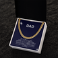 🧢Dad - Cuban Link Chain with Mahogany Luxury LED Box