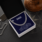 🧢Dad - Cuban Link Chain with Mahogany Luxury LED Box