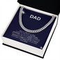 🧢Dad - Cuban Link Chain with Mahogany Luxury LED Box