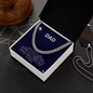 🧢Dad - Cuban Link Chain with Mahogany Luxury LED Box