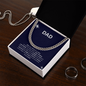 🧢Dad - Cuban Link Chain with Mahogany Luxury LED Box