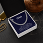 🧢Dad - Cuban Link Chain with Mahogany Luxury LED Box