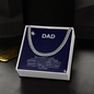 🧢Dad - Cuban Link Chain with Mahogany Luxury LED Box