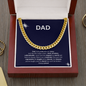 🧢Dad - Cuban Link Chain with Mahogany Luxury LED Box