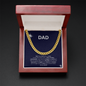 🧢Dad - Cuban Link Chain with Mahogany Luxury LED Box