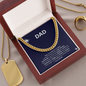 🧢Dad - Cuban Link Chain with Mahogany Luxury LED Box