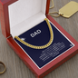 🧢Dad - Cuban Link Chain with Mahogany Luxury LED Box