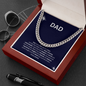 🧢Dad - Cuban Link Chain with Mahogany Luxury LED Box