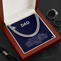 🧢Dad - Cuban Link Chain with Mahogany Luxury LED Box
