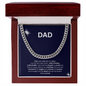 🧢Dad - Cuban Link Chain with Mahogany Luxury LED Box