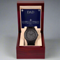 ⌚ DAD - Wooden Watch with Mahogany Luxury LED Box