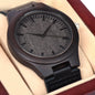 ⌚ DAD - Wooden Watch with Mahogany Luxury LED Box