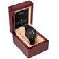 ⌚ DAD- Black Chronograph Watch with Mahogany Luxury LED Box