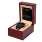⌚ DAD- Black Chronograph Watch with Mahogany Luxury LED Box