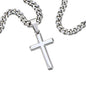 🧢 Dad - Cuban Chain Artisan Cross Necklace with Mahogany LED Box