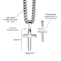 🧢 Dad - Cuban Chain Artisan Cross Necklace with Mahogany LED Box