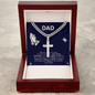 🧢 Dad - Cuban Chain Artisan Cross Necklace with Mahogany LED Box