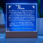 💕Heartfelt Mom Printed Square Acrylic Plaque LED Base